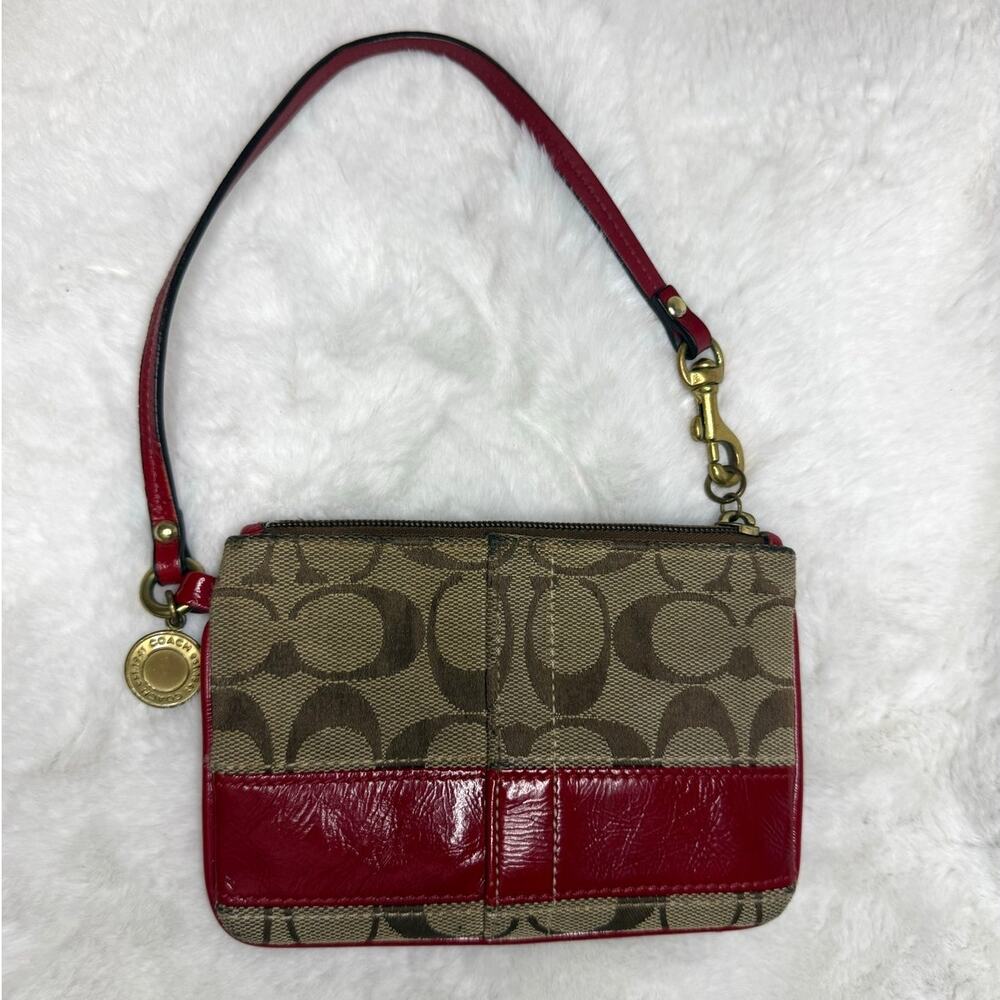 y2k COACH Legacy Stripe Wristlet
